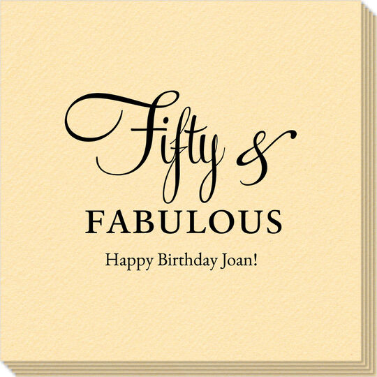 Fifty & Fabulous Linen Like Napkins